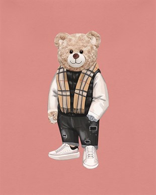PRINTED TEDDY BEAR hoodie
