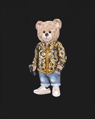 PRINTED TEDDY BEAR hoodie