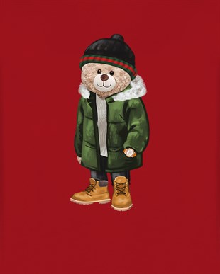 PRINTED TEDDY BEAR hoodie