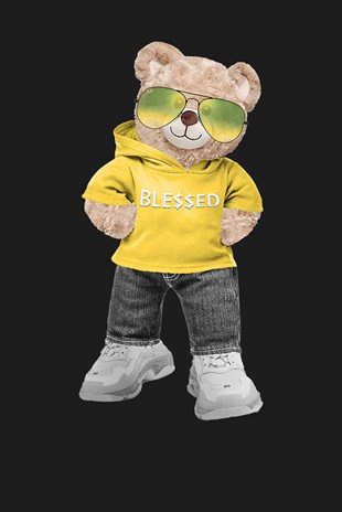 PRINTED TEDDY BEAR  hoodie