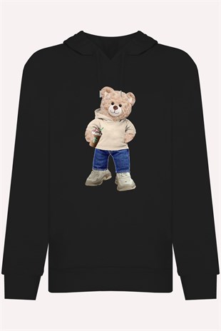 PRINTED TEDDY BEAR  hoodie