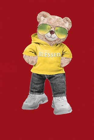 PRINTED TEDDY BEAR  hoodie