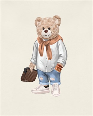 PRINTED TEDDY BEAR sweatshirt