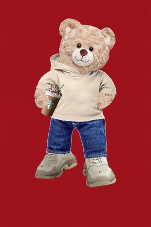 PRINTED TEDDY BEAR  hoodie