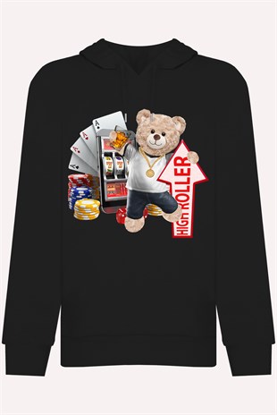 PRINTED TEDDY BEAR  hoodie
