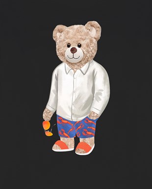 PRINTED TEDDY BEAR tshirt