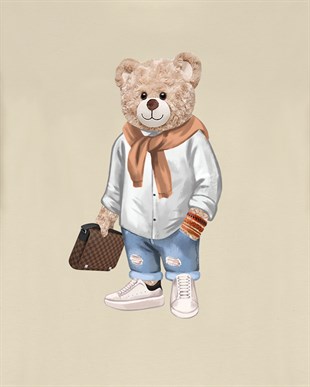 PRINTED TEDDY BEAR tshirt