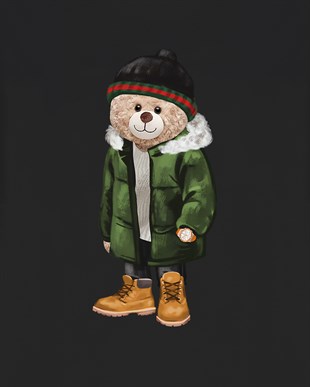 PRINTED TEDDY BEAR tshirt