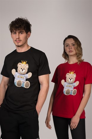 Teddy Printed Unisex Tshirt (Beyaz)