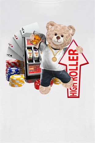 Teddy Printed Unisex Tshirt (Beyaz)