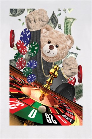 Teddy Printed Unisex Tshirt (Beyaz)