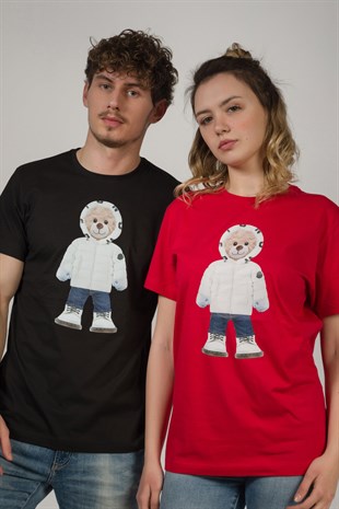 Teddy Printed Unisex Tshirt (Beyaz)