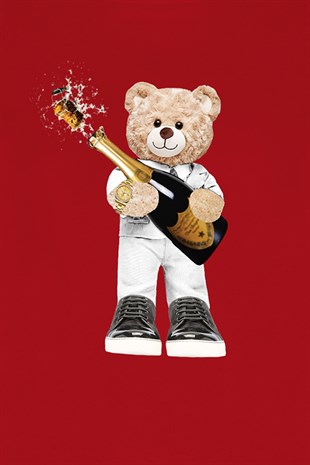 Teddy Printed Unisex Tshirt (Kırmızı)