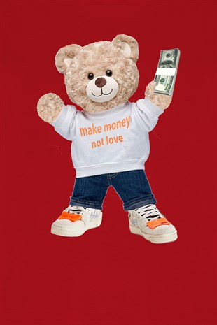 Teddy Printed Unisex Tshirt (Kırmızı)
