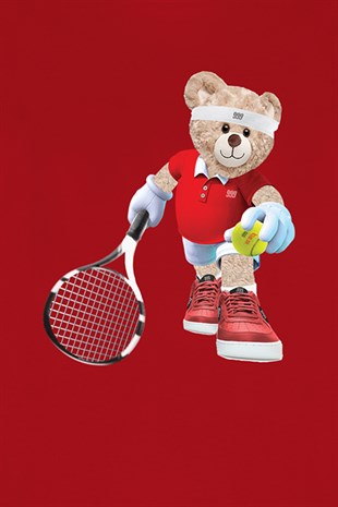 Teddy Printed Unisex Tshirt (Kırmızı)