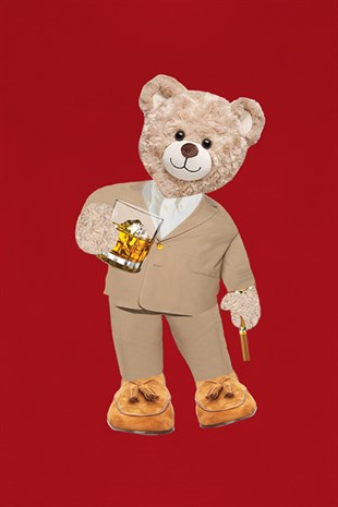 Teddy Printed Unisex Tshirt (Kırmızı)