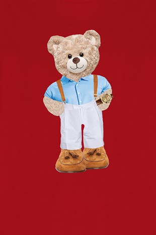 Teddy Printed Unisex Tshirt (Kırmızı)
