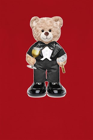 Teddy Printed Unisex Tshirt (Kırmızı)