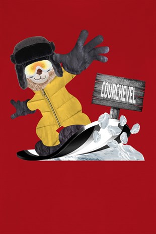 Teddy Printed Unisex Tshirt (Kırmızı)