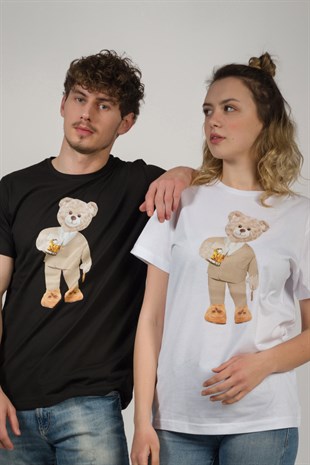 Teddy Printed Unisex Tshirt (Kırmızı)