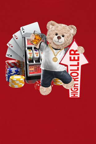 Teddy Printed Unisex Tshirt (Kırmızı)