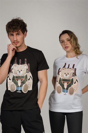 Teddy Printed Unisex Tshirt (Kırmızı)