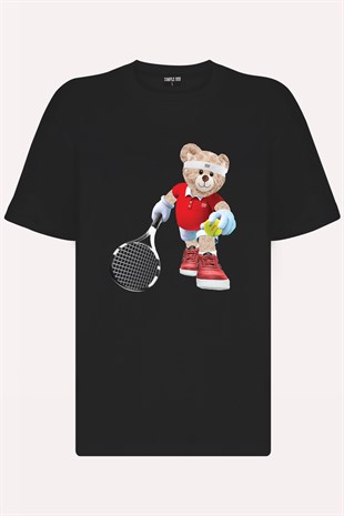 Teddy Printed Unisex Tshirt (Siyah)
