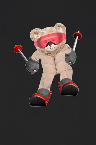 Teddy Printed Unisex Tshirt (Siyah)