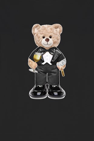 Teddy Printed Unisex Tshirt (Siyah)