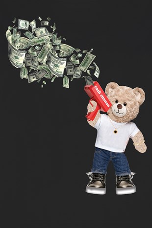 Teddy Printed Unisex Tshirt (Siyah)