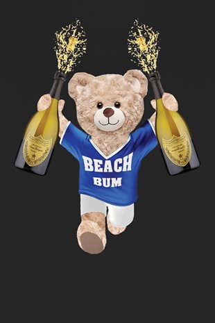 Teddy Printed Unisex Tshirt (Siyah)