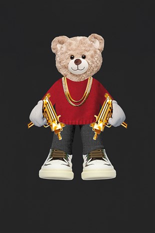 Teddy Printed Unisex Tshirt (Siyah)