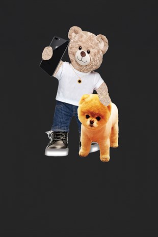 Teddy Printed Unisex Tshirt (Siyah)