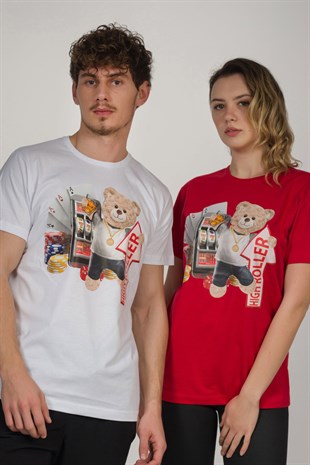 Teddy Printed Unisex Tshirt (Siyah)