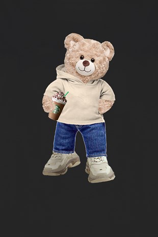 Teddy Printed Unisex Tshirt (Siyah)