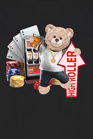 Teddy Printed Unisex Tshirt (Siyah)