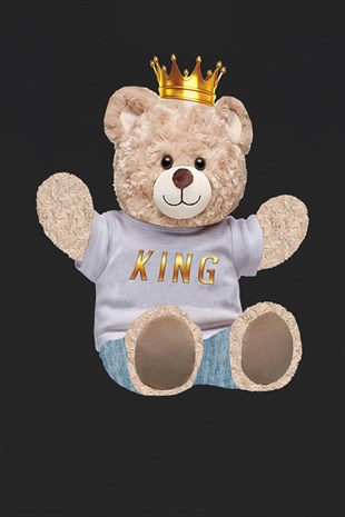 Teddy Printed Unisex Tshirt (Siyah)