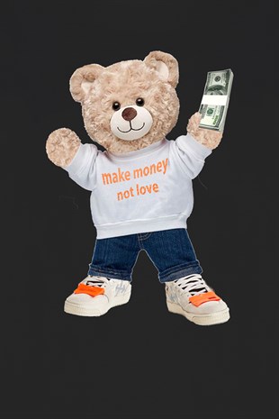 Teddy Printed Unisex Tshirt (Siyah)