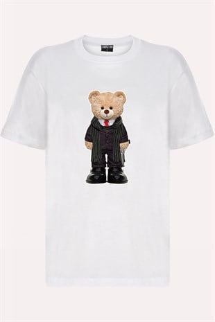 Teddy Printed Unisex Tshirt (Siyah)