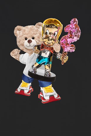 Teddy Printed Unisex Tshirt (Siyah)