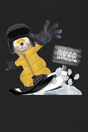 Teddy Printed Unisex Tshirt (Siyah)