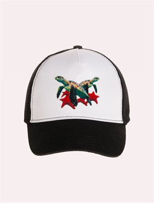 Velvet Shark Patch Hat