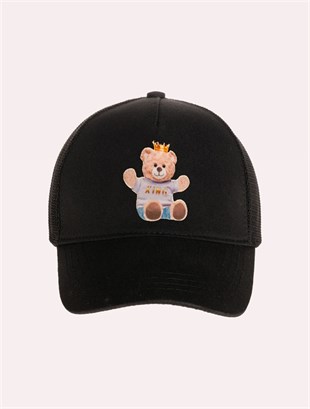Velvet Teddy Bear Patch Hat