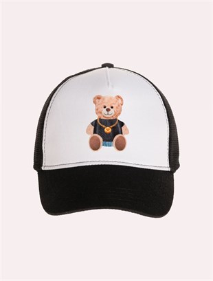 Velvet Teddy Bear Patch Hat
