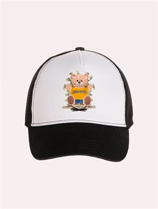 Velvet Teddy Bear Patch Hat