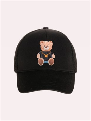 Velvet Teddy Bear Patch Hat