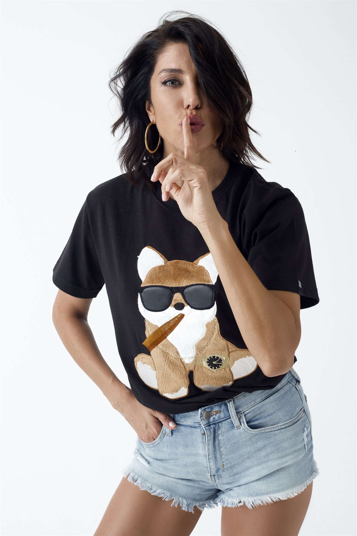 EMBROIDERED FOX Tshirt