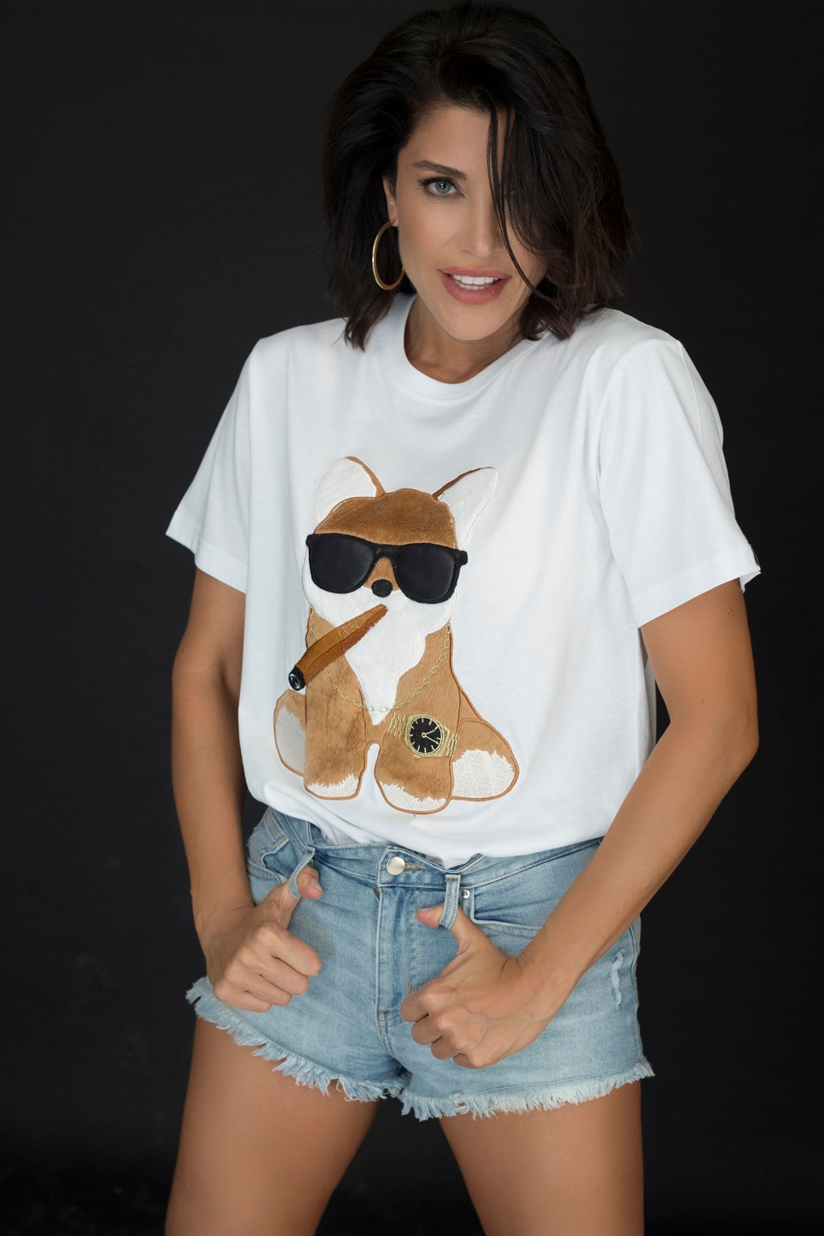 EMBROIDERED FOX Tshirt