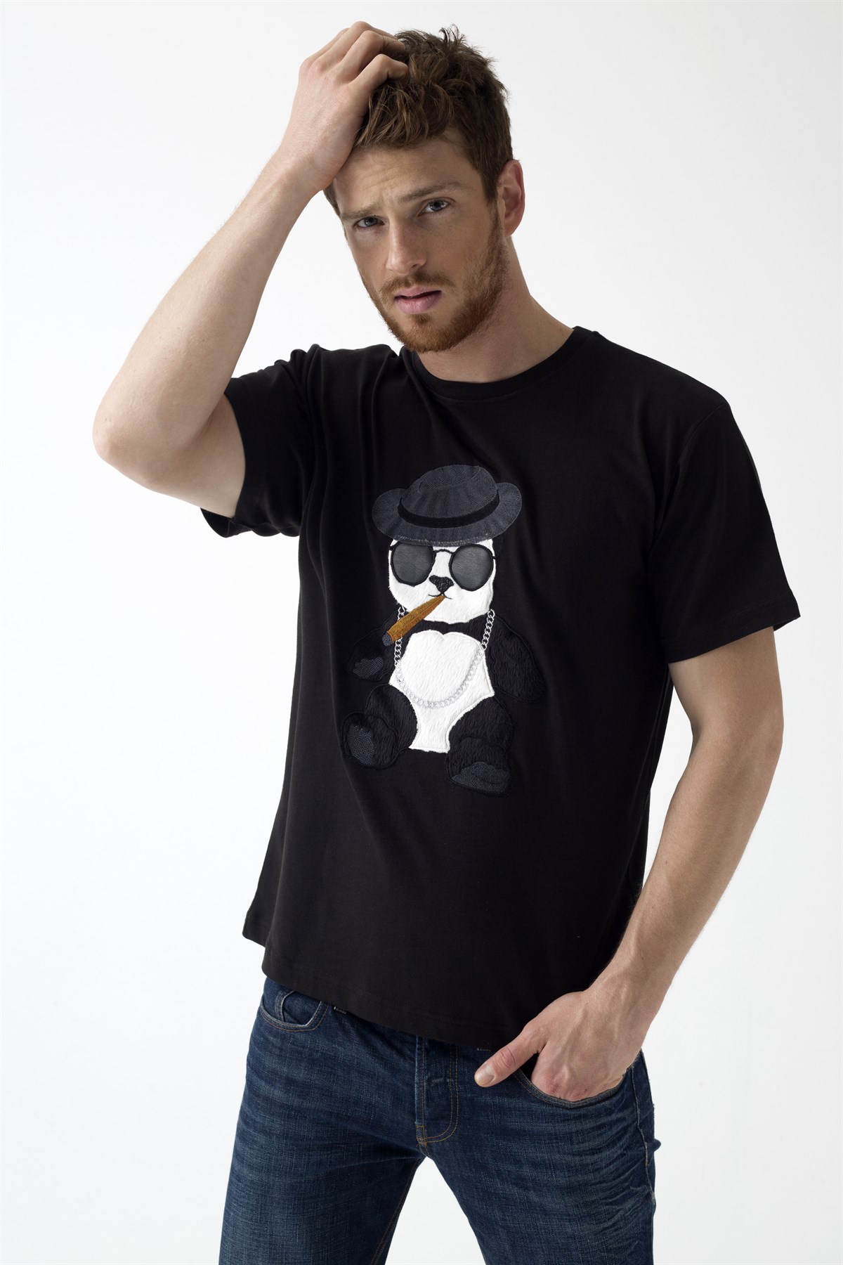 EMBROIDERED PANDA Tshirt