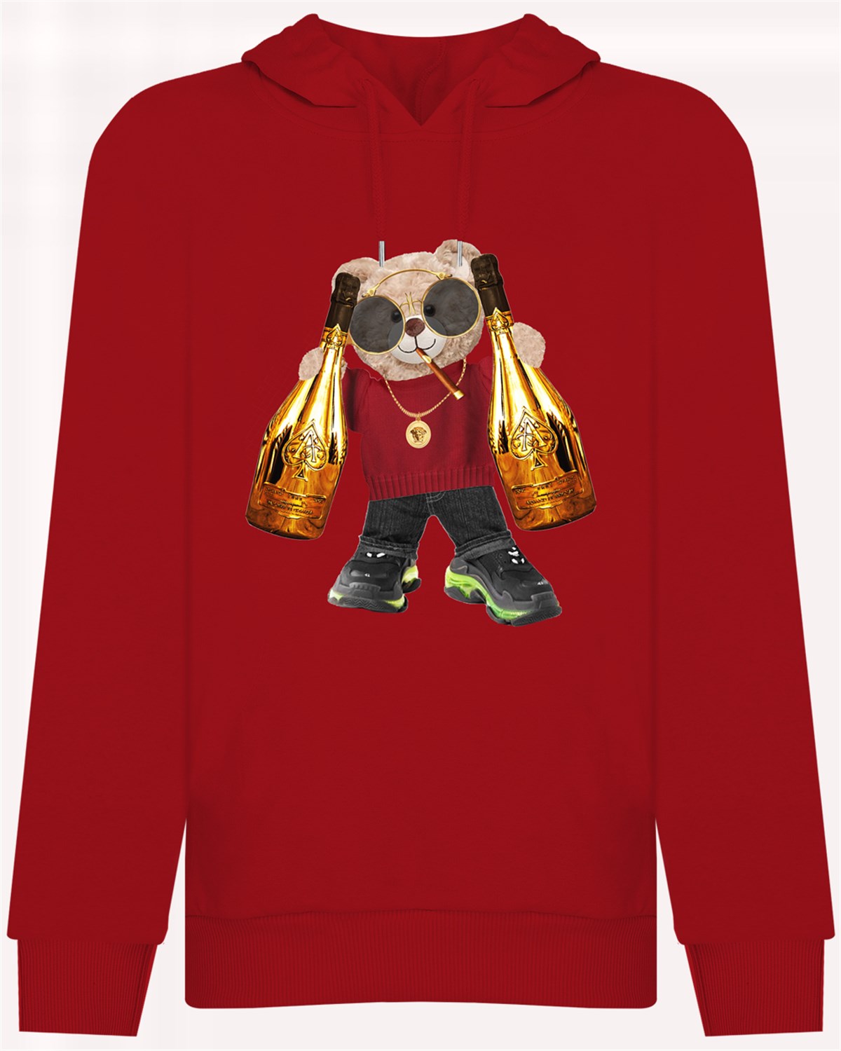 PRINTED TEDDY BEAR  hoodie